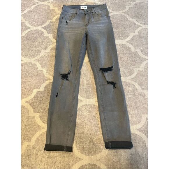 Pistola skinny distressed charcoal wash jeans size 25 - Picture 1 of 8